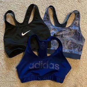 Nike and Adidas sports bras
